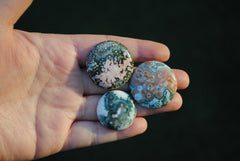 25mm, 30mm round Ocean Jasper cabochons