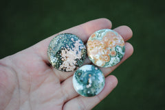 25mm, 30mm round Ocean Jasper cabochons