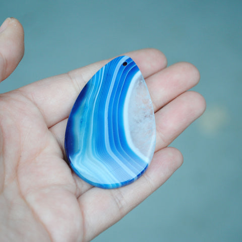 Blue Agate Drop Bead