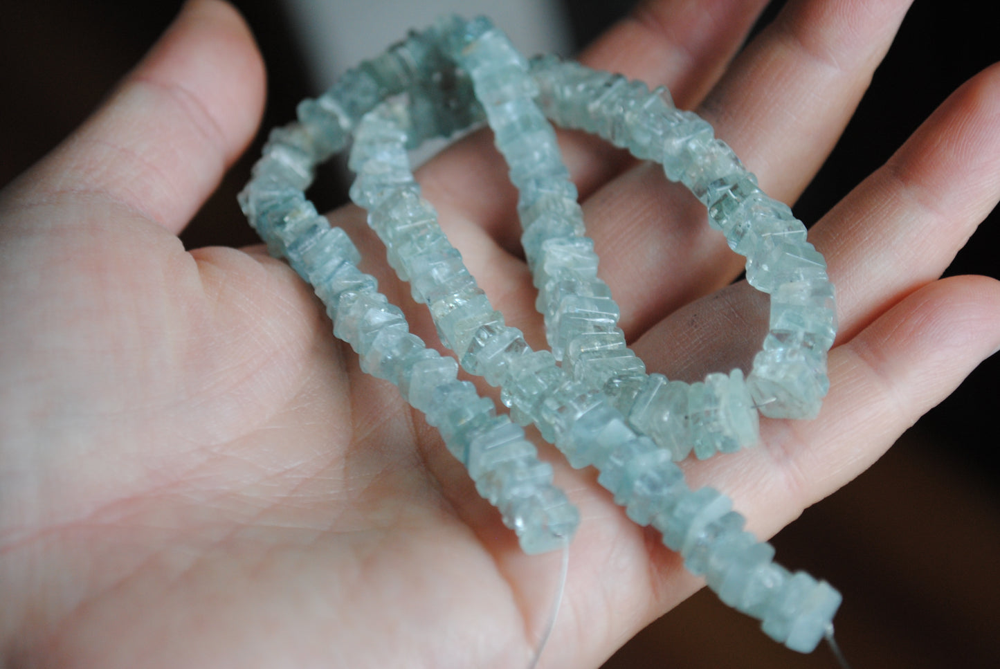 Aquamarine beads