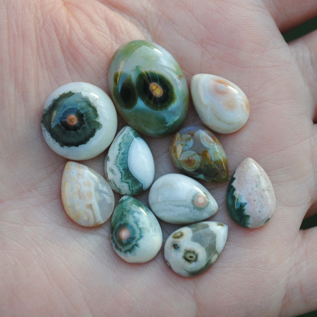 Ocean Jasper cabochons mixed lot