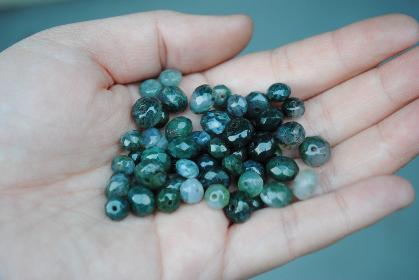 Moss Agate Beads