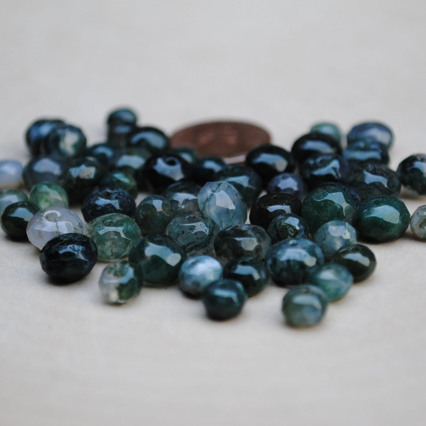 Moss Agate Beads