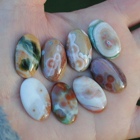 Ocean Jasper 23x14mm oval cabochons