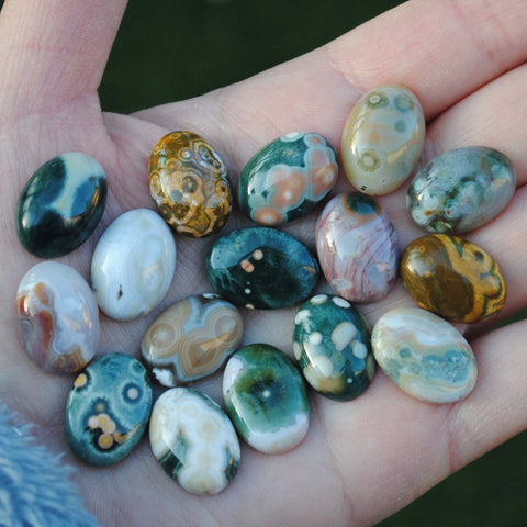 Oval 18x13mm Ocean Jasper cabochons