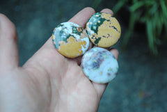 35mm round Ocean Jasper cabochons
