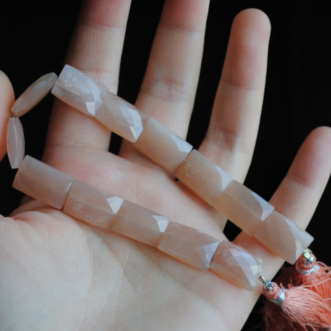 Peach moonstone beads
