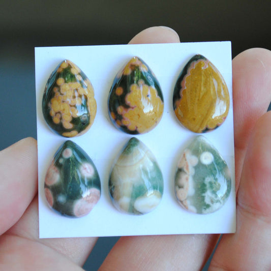 Drop Ocean Jasper cabochons