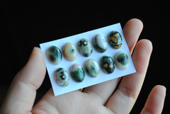 Oval 10x14mm Ocean Jasper cabochons