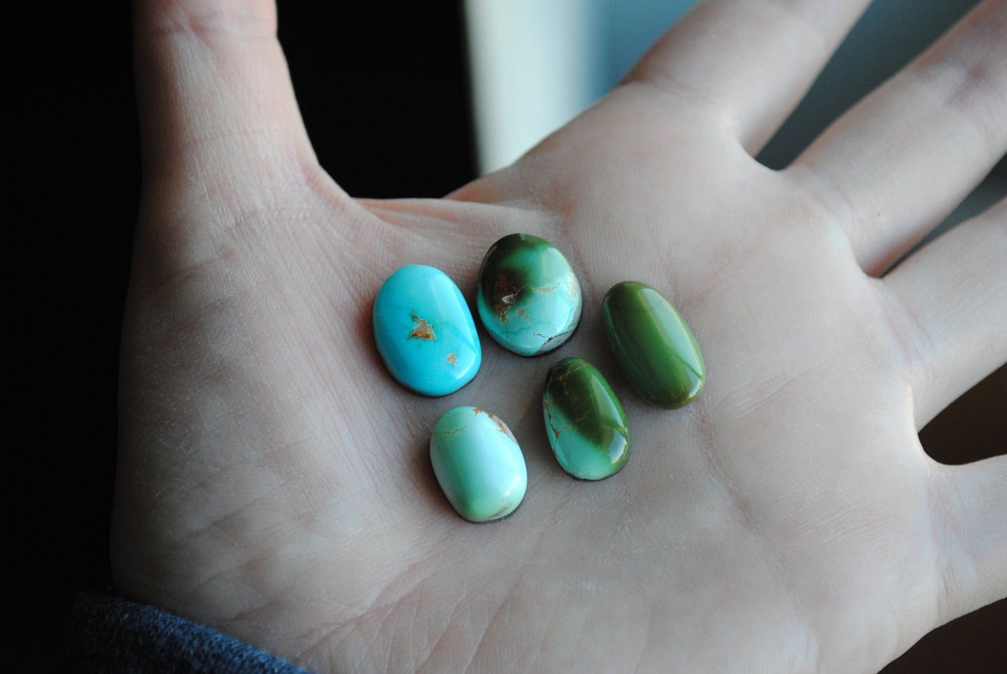 Royston turquoise cabochons
