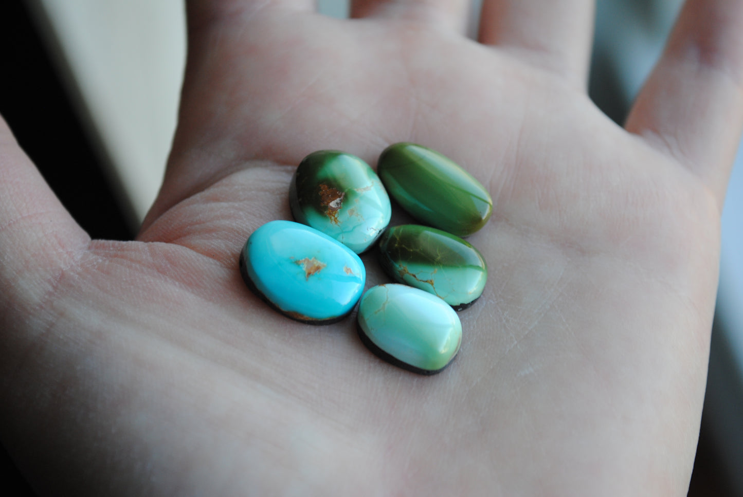 Royston turquoise cabochons