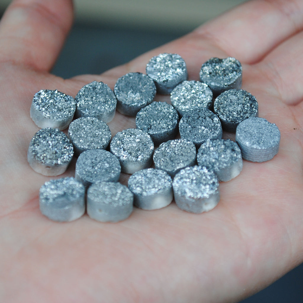 Silver Druzy Beads