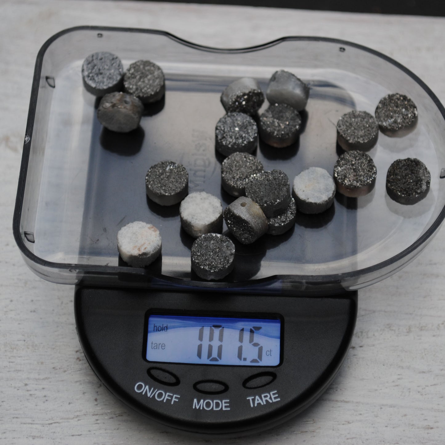 Silver Druzy Beads