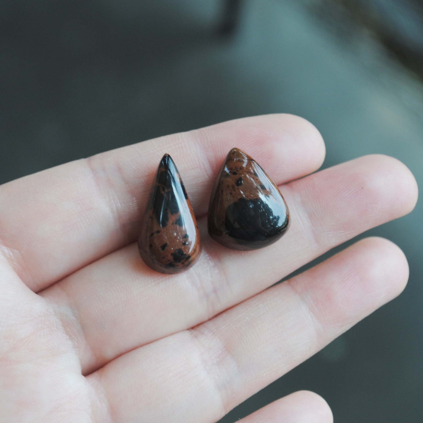 Mahogany Obsidian cabochons