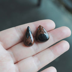 Mahogany Obsidian cabochons