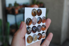 Botswana Agate 15mm round cabochons