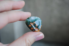 Trillion Ocean Jasper cabochon