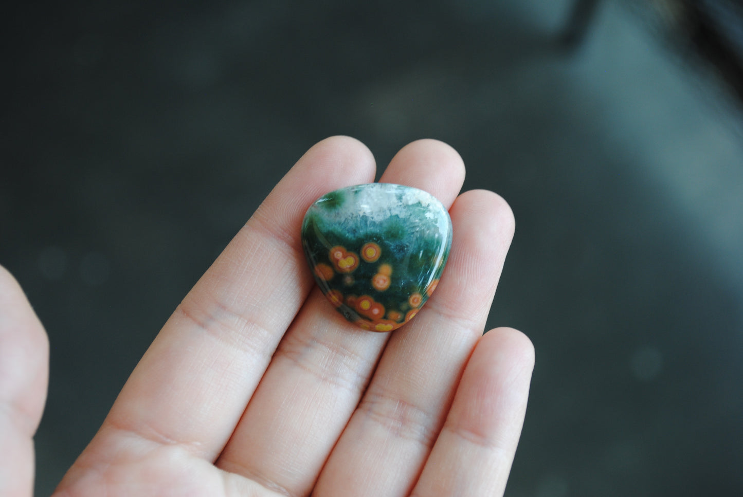 Trillion Ocean Jasper cabochon