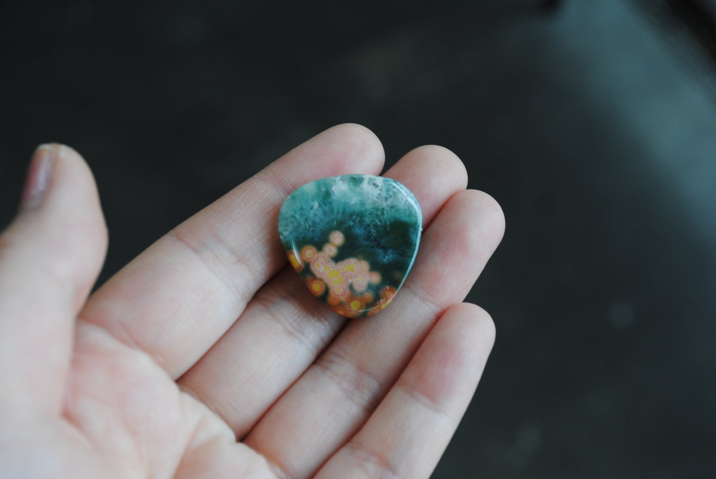 Trillion Ocean Jasper cabochon