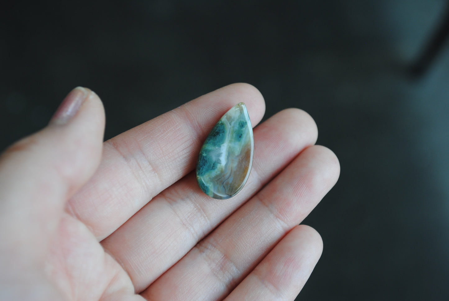 Drop Ocean Jasper cabochon