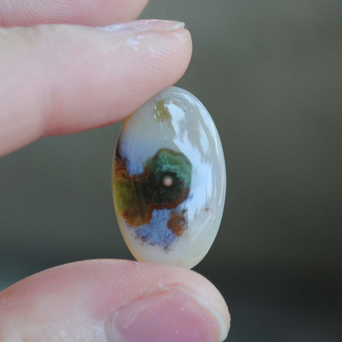 Oval Ocean Jasper cabochon