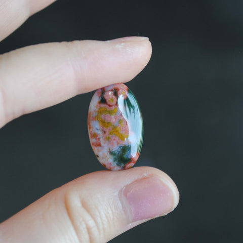 Oval Ocean Jasper cabochon