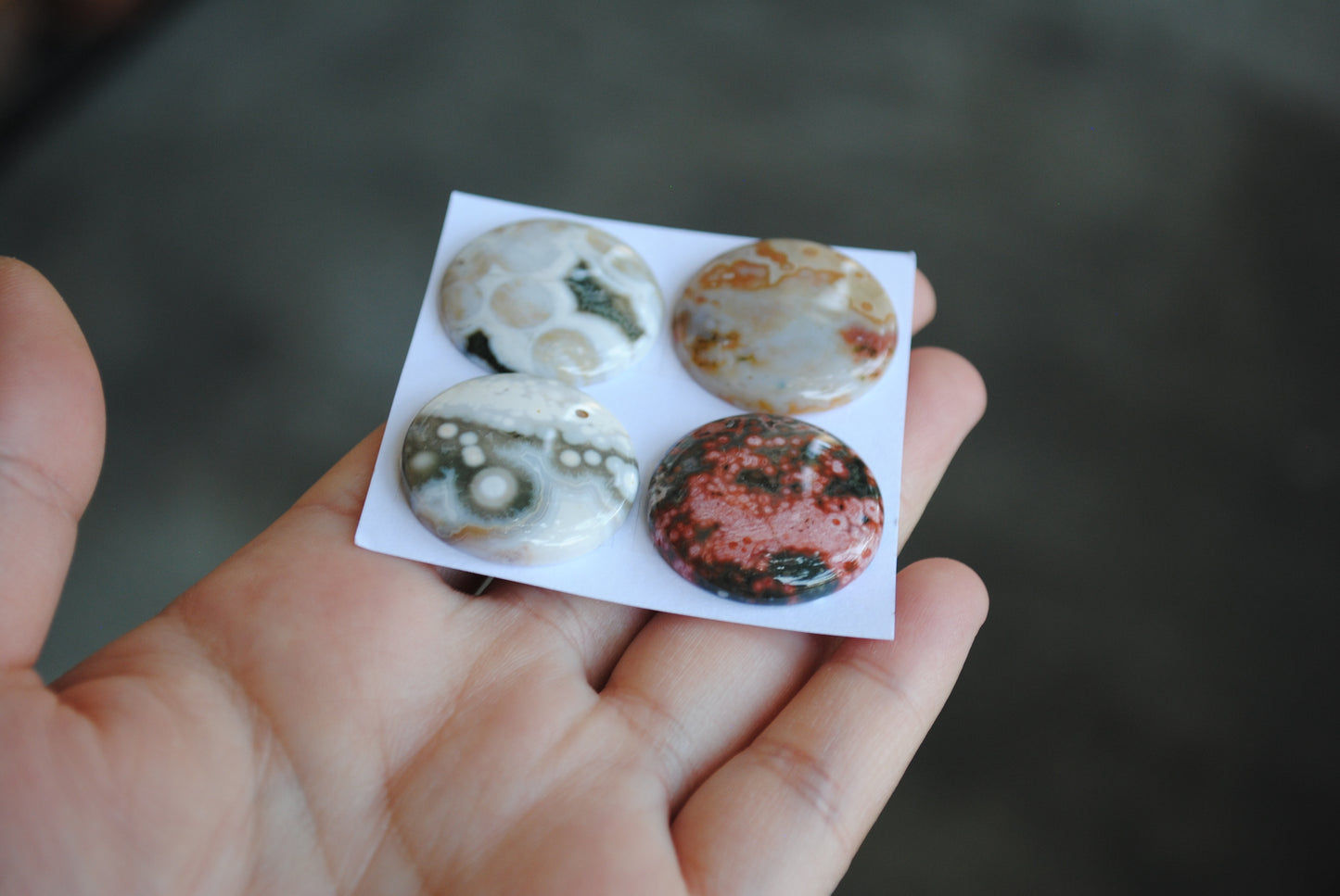 Round Ocean Jasper cabochons