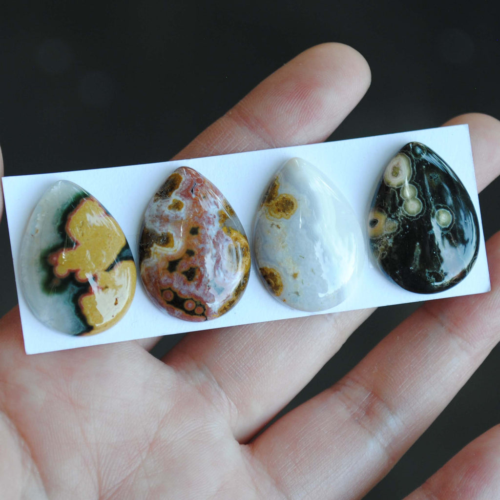 Drop Ocean Jasper cabochons