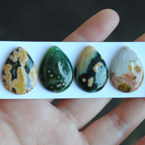 Drop Ocean Jasper cabochons