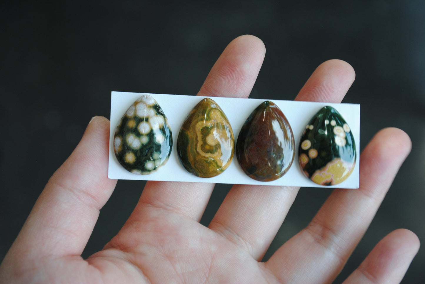 Drop Ocean Jasper cabochons