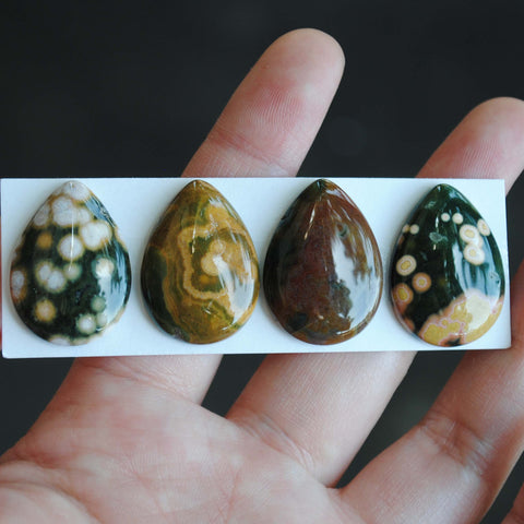 Drop Ocean Jasper cabochons