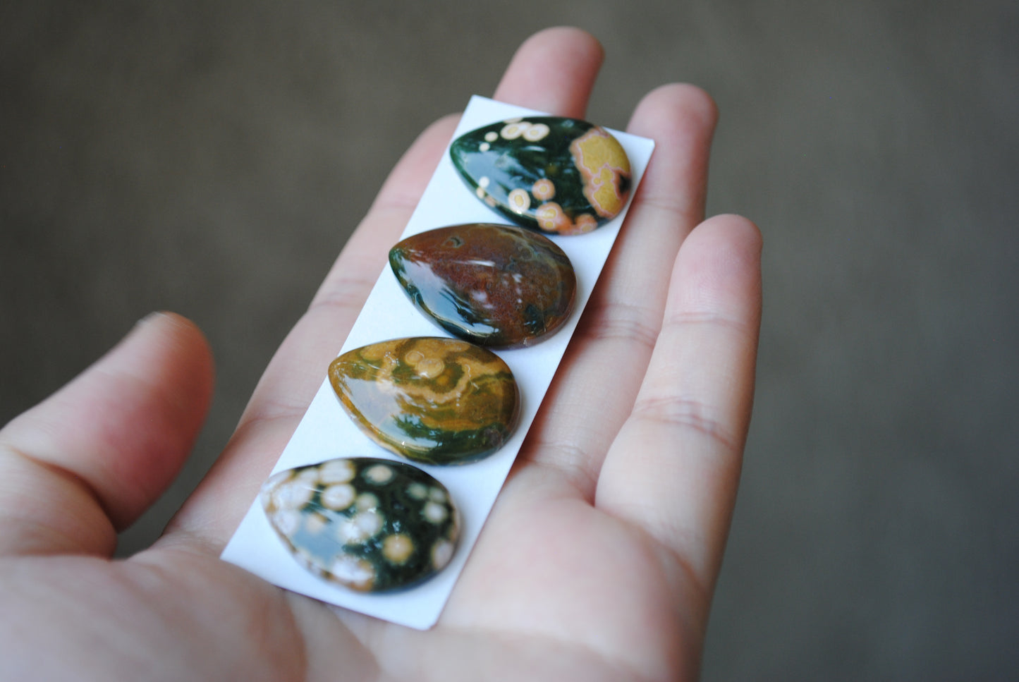 Drop Ocean Jasper cabochons