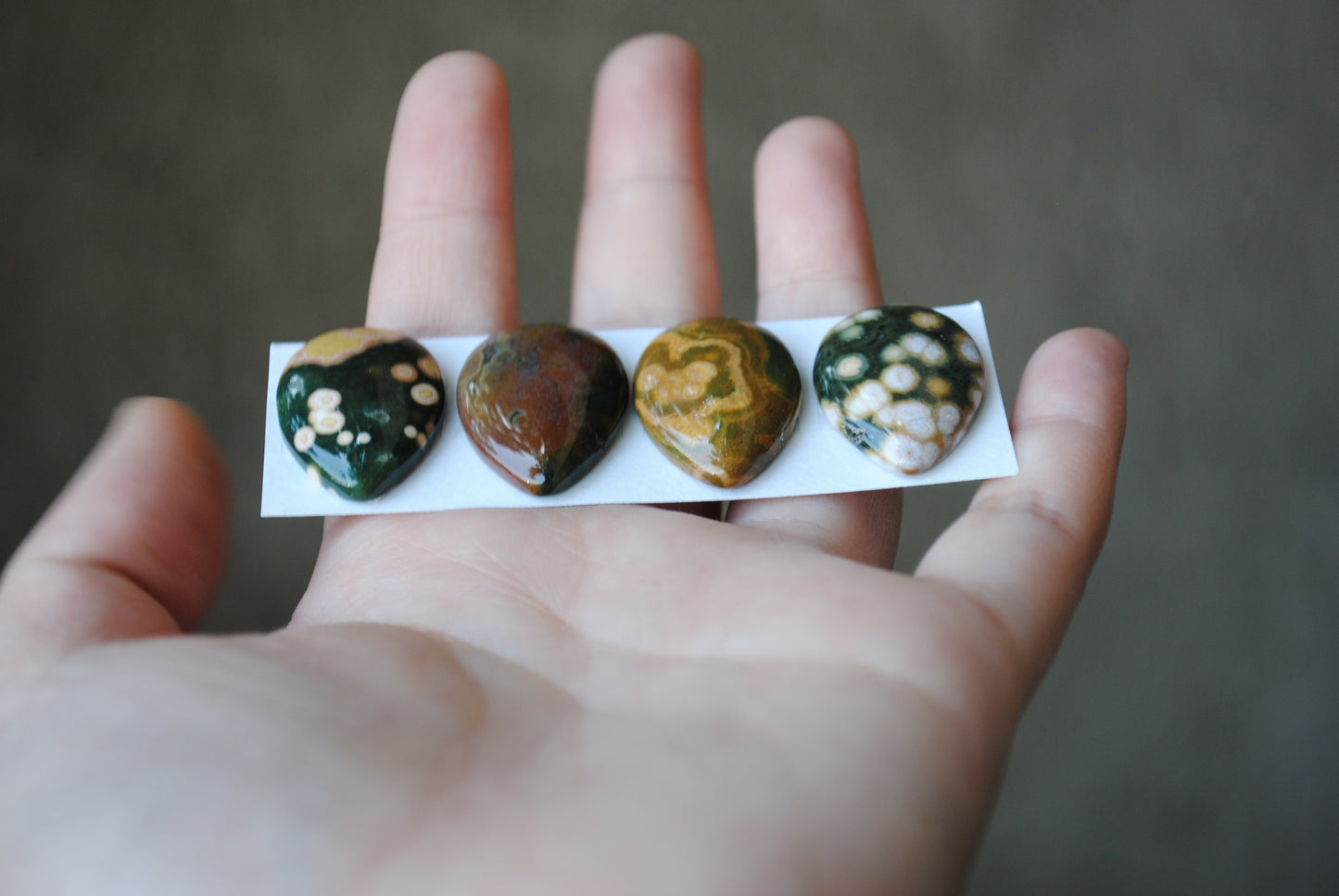 Drop Ocean Jasper cabochons