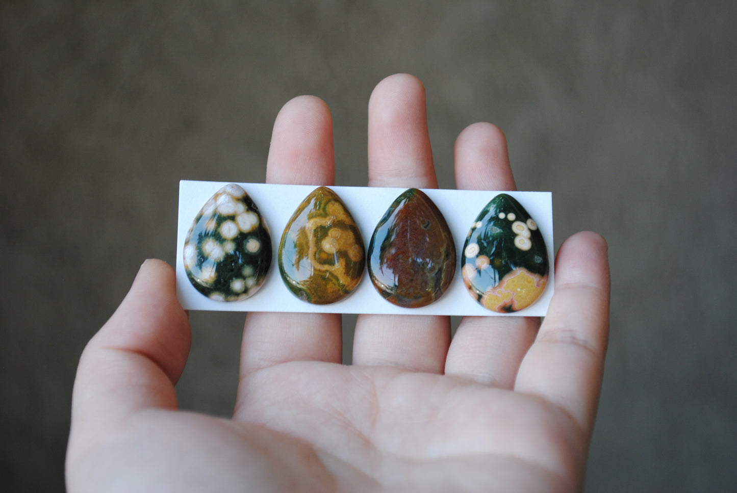 Drop Ocean Jasper cabochons