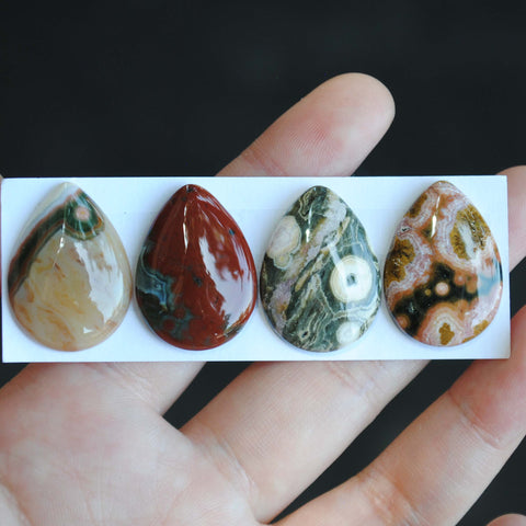 Drop Ocean Jasper cabochons