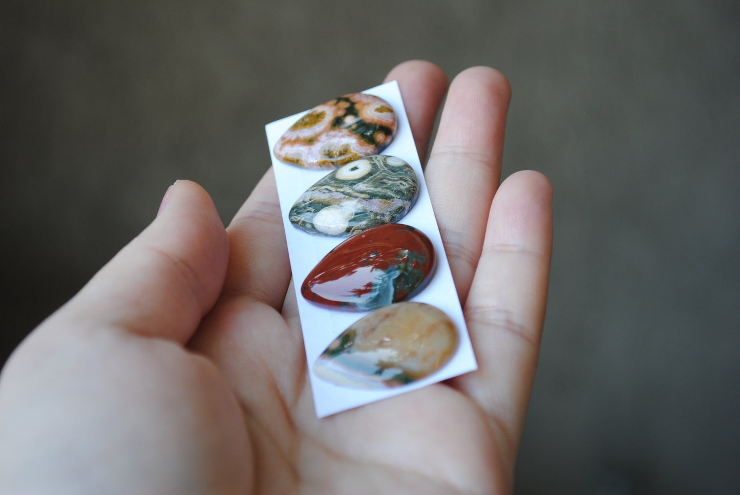 Drop Ocean Jasper cabochons