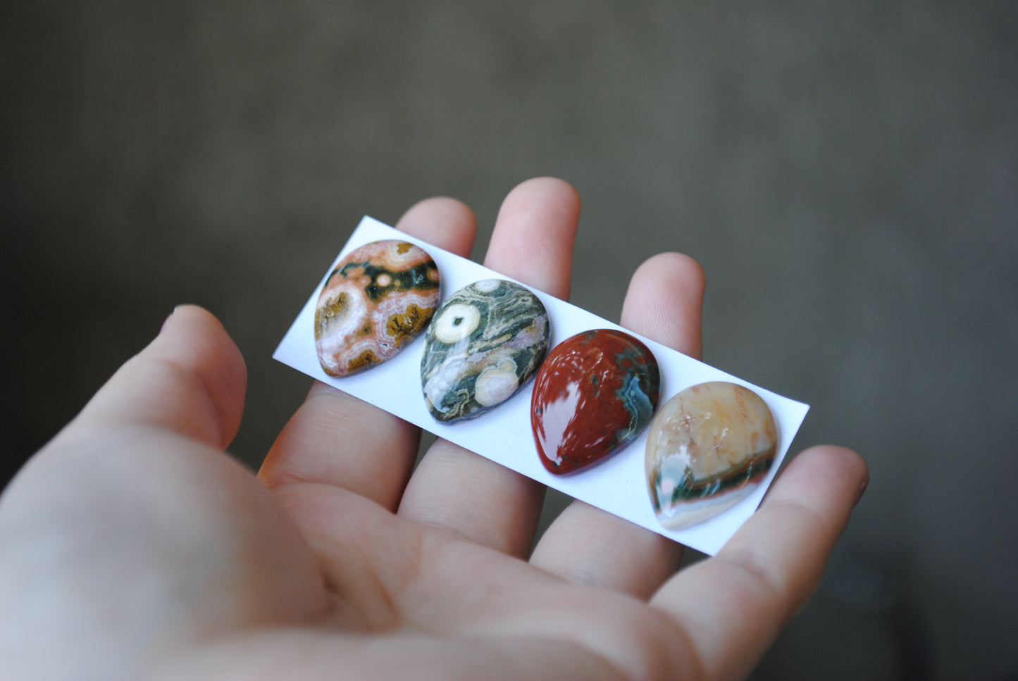 Drop Ocean Jasper cabochons