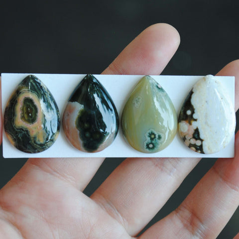 Drop Ocean Jasper cabochons