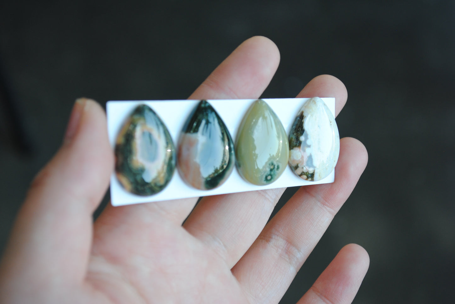 Drop Ocean Jasper cabochons