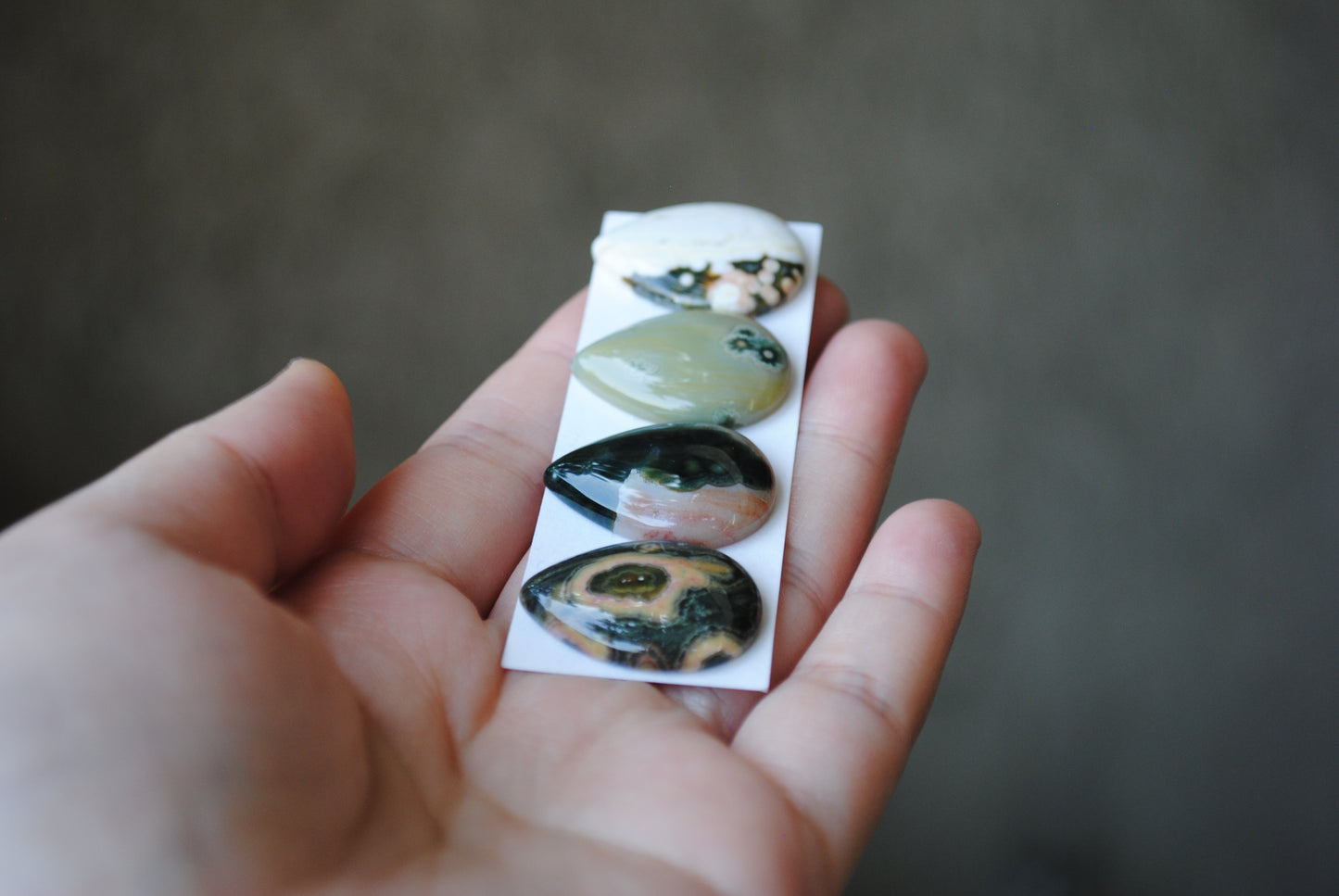 Drop Ocean Jasper cabochons