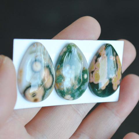 Drop Ocean Jasper cabochons
