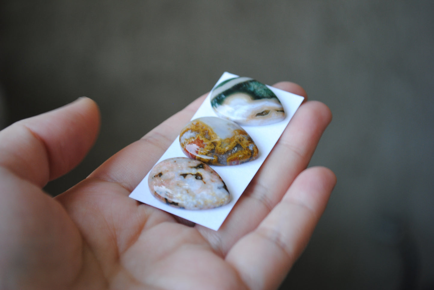 Drop Ocean Jasper cabochons