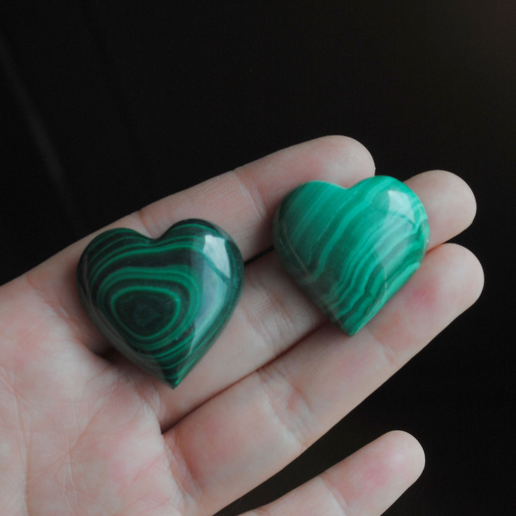 Malachite hearts