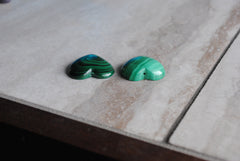 Malachite hearts