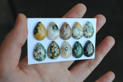 Drop Ocean Jasper cabochons