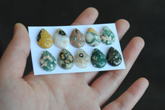 Drop Ocean Jasper cabochons