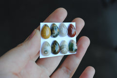 Small Drop Ocean Jasper cabochons