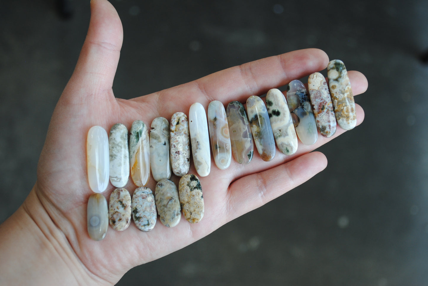 Ocean Jasper flat stick beads (lot 4)