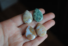 25 x 18mm drop Ocean Jasper cabochons