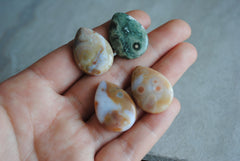 25 x 18mm drop Ocean Jasper cabochons